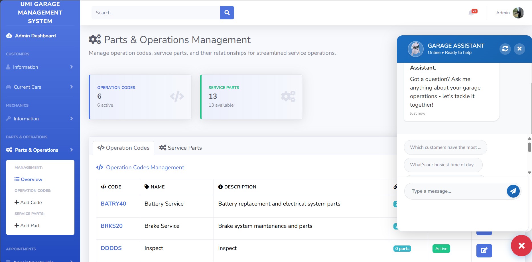 AI-Based Garage Management System